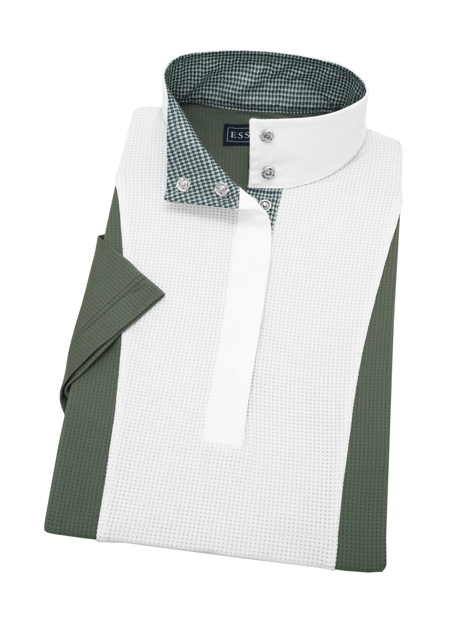 Houndstooth Ladies Sage Green "Luna" Short Sleeve Performance Show Shirt