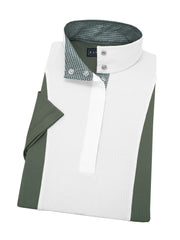 Houndstooth Ladies Sage Green "Luna" Short Sleeve Performance Show Shirt