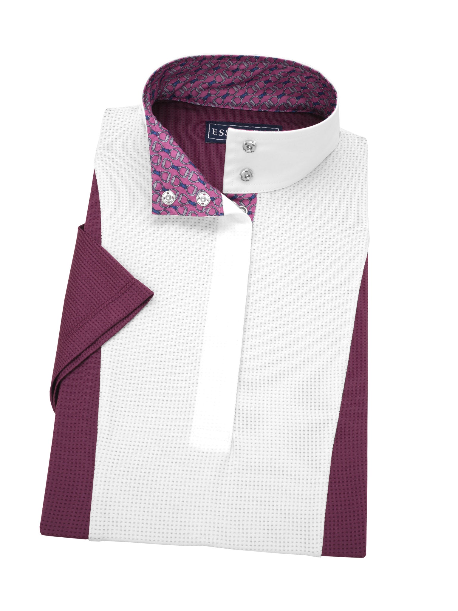 Stirrups Girls Plum "Luna" Performance Short Sleeve Show Shirt