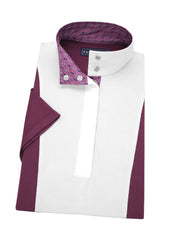 Stirrups Girls Plum "Luna" Performance Short Sleeve Show Shirt