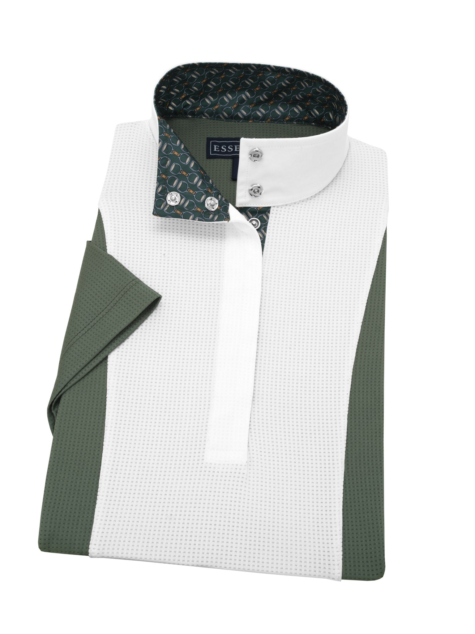 Stirrups Girls Sage Green "Luna" Performance Short Sleeve Show Shirt