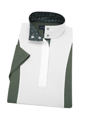 Stirrups Girls Sage Green "Luna" Performance Short Sleeve Show Shirt