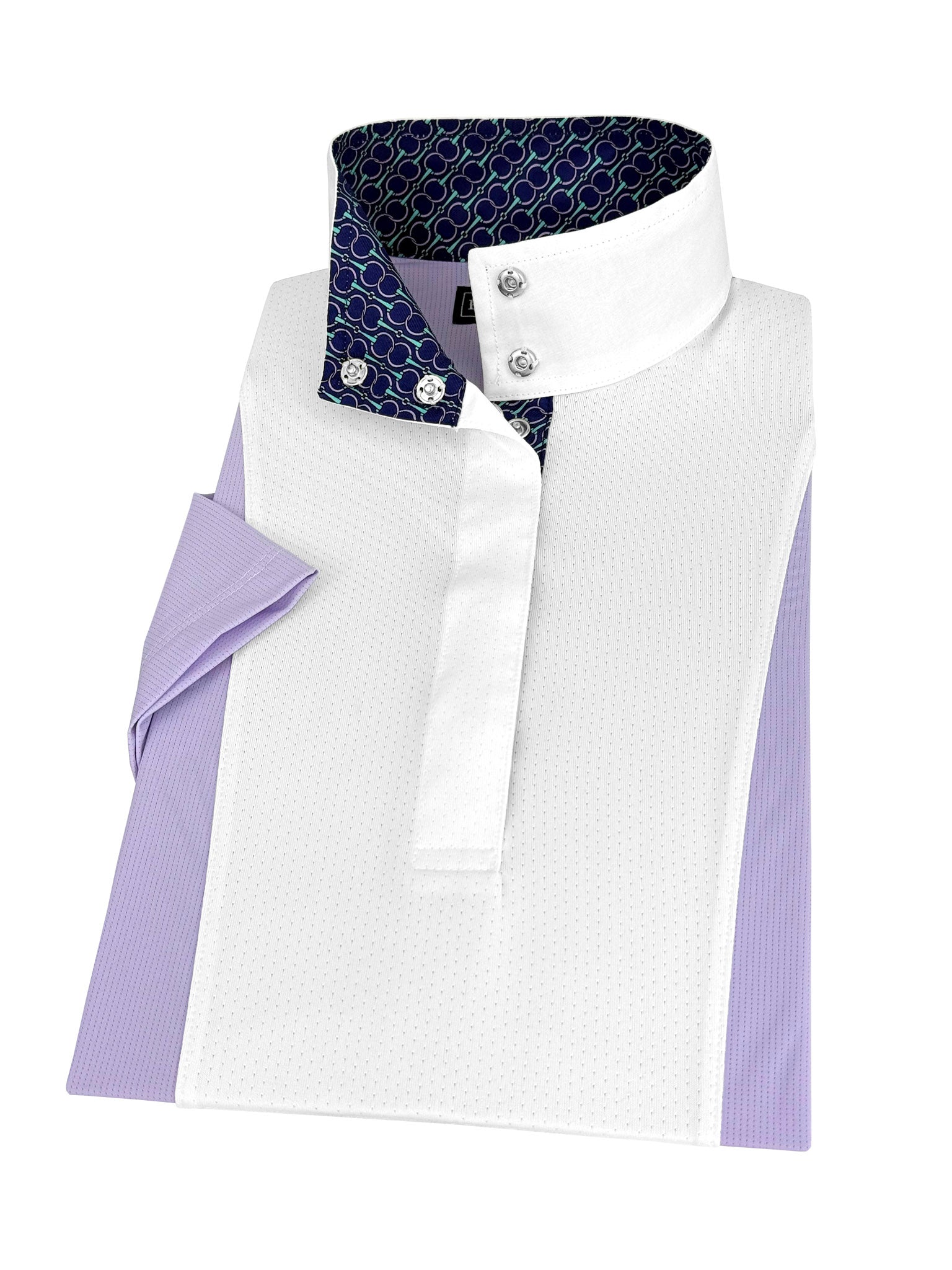 Ladies "Luna II" Lilac Short Sleeve Performance Show Shirt with Bits Trim