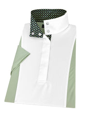 Girls "Luna II" Sage Green Short Sleeve Performance Show Shirt