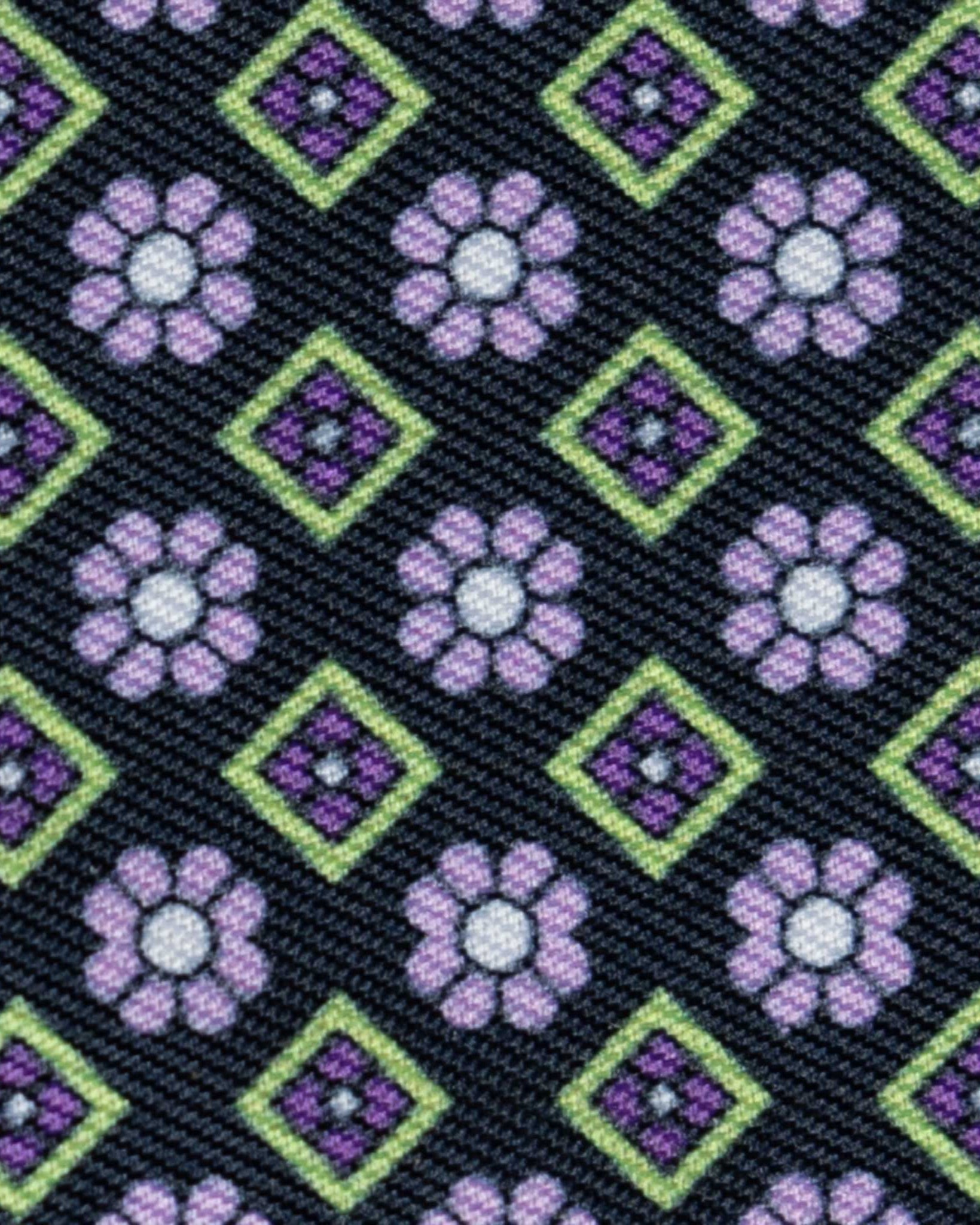 Ladies "Luna II" Lilac Long Sleeve Performance Show Shirt with Diamond and Daisy Trim