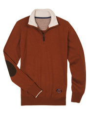 Rust Trey Quarter-Zip Sweater