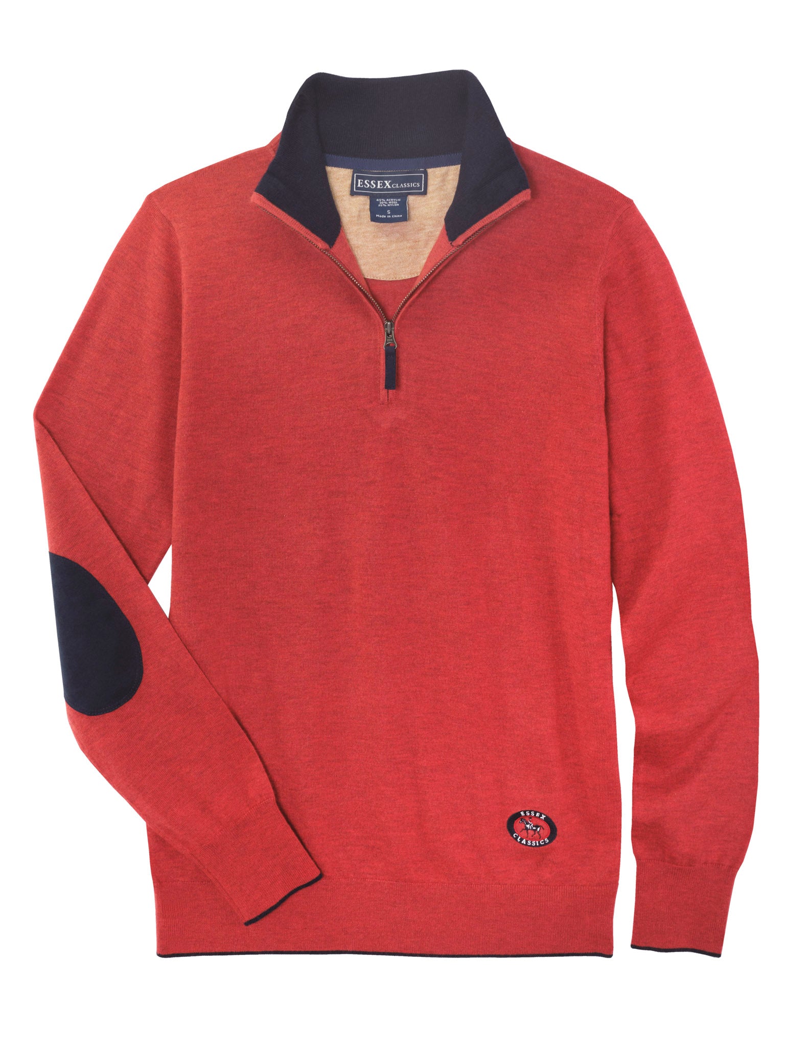 Burnt Orange Trey Quarter-Zip Sweater
