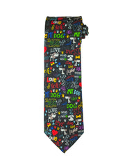 Danny & Ron's Rescue I Love My Dog Men's Necktie