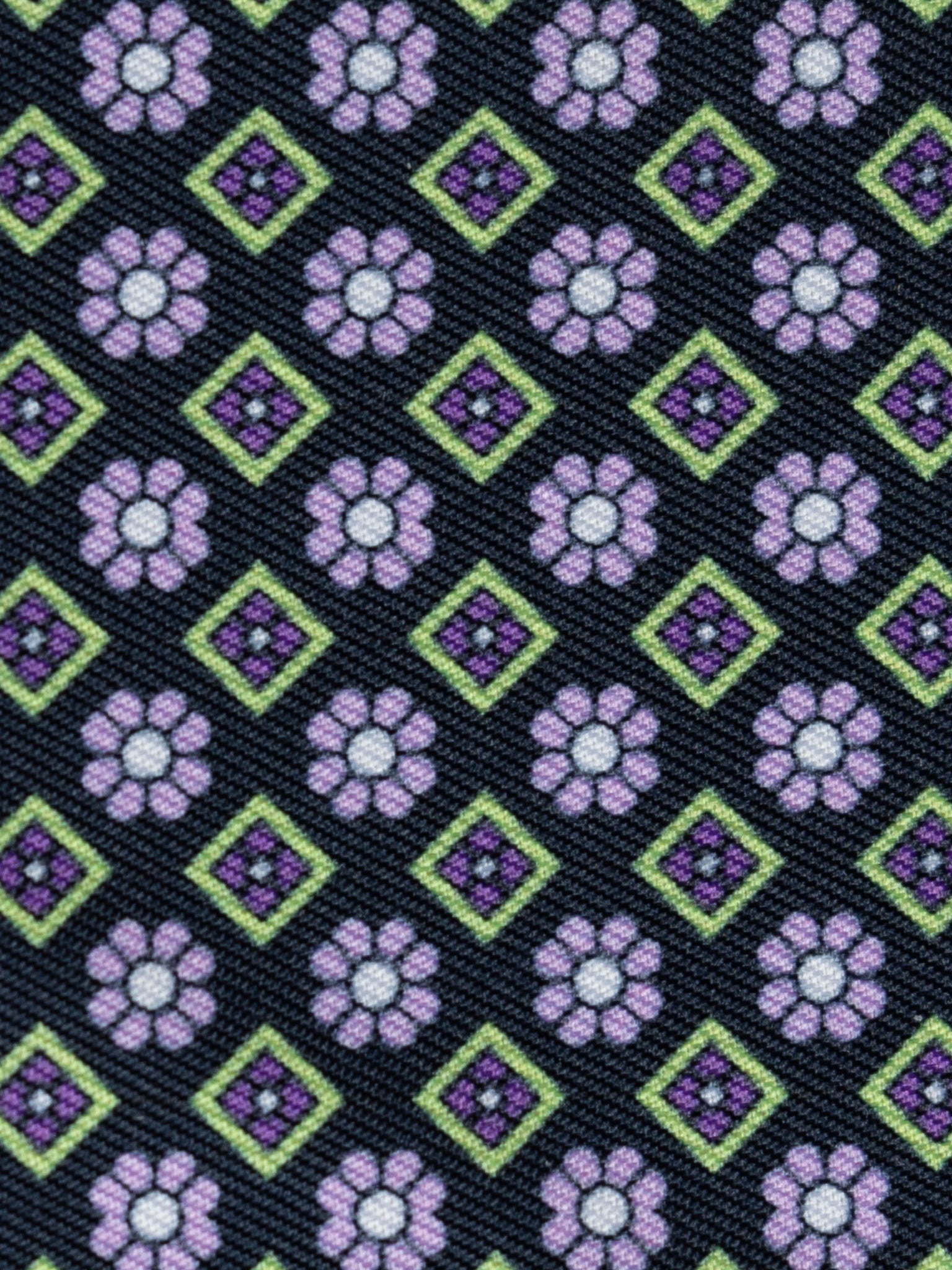 Girls "Luna II" Lilac Long Sleeve Performance Show Shirt with Diamond and Daisy Trim