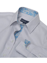 Dora Grey Fine Line Stripe Tailored Shirt