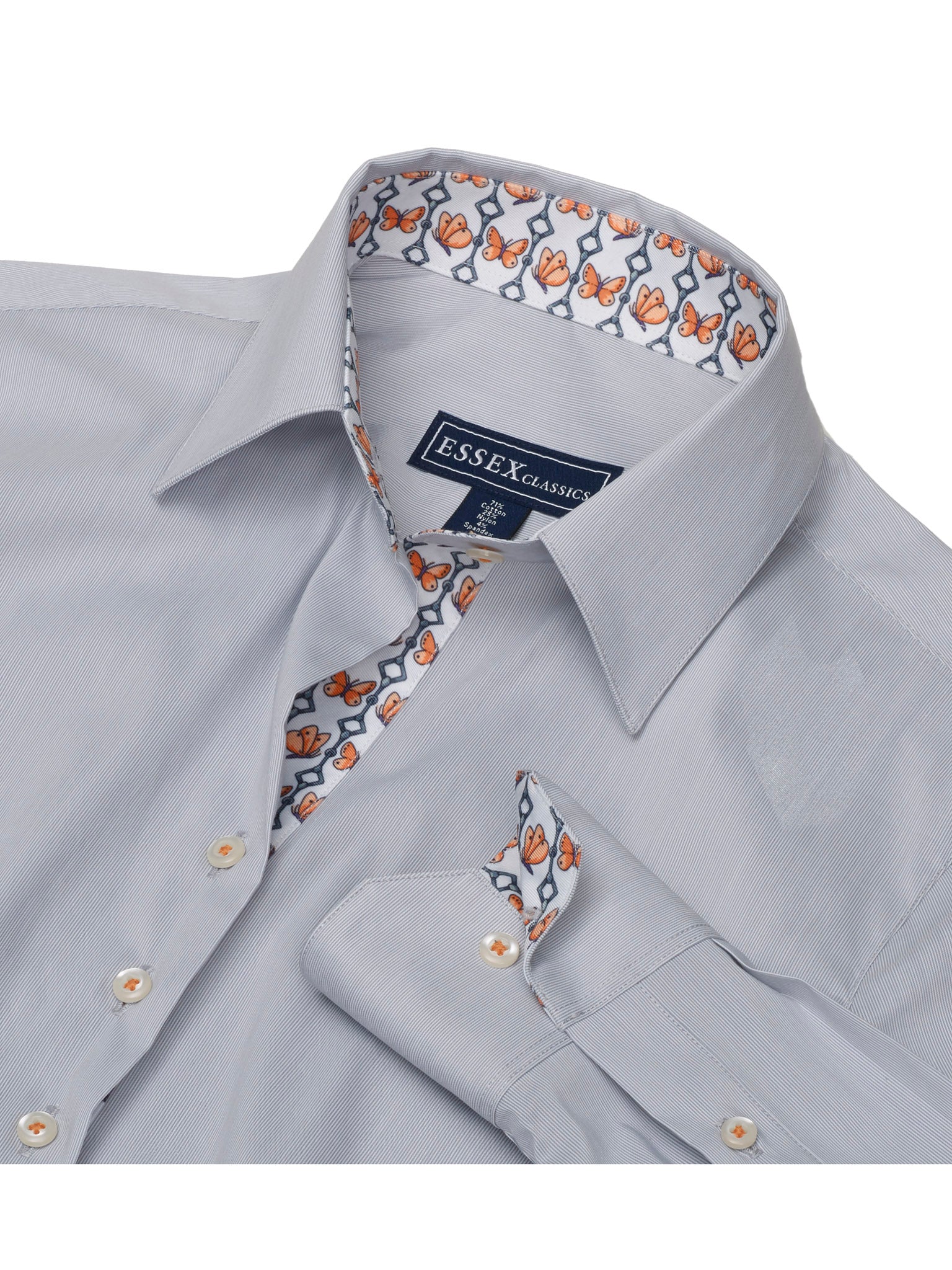 Dora Grey Fine Line Stripe Tailored Shirt