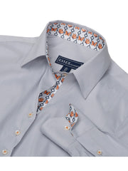 Dora Grey Fine Line Stripe Tailored Shirt
