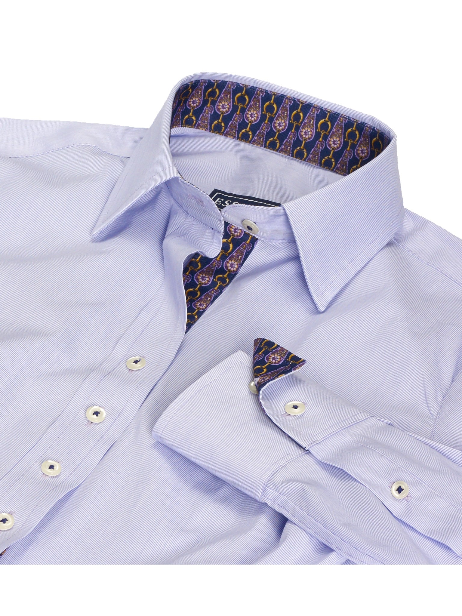 Dora Lavender Fine Line Stripe Tailored Shirt