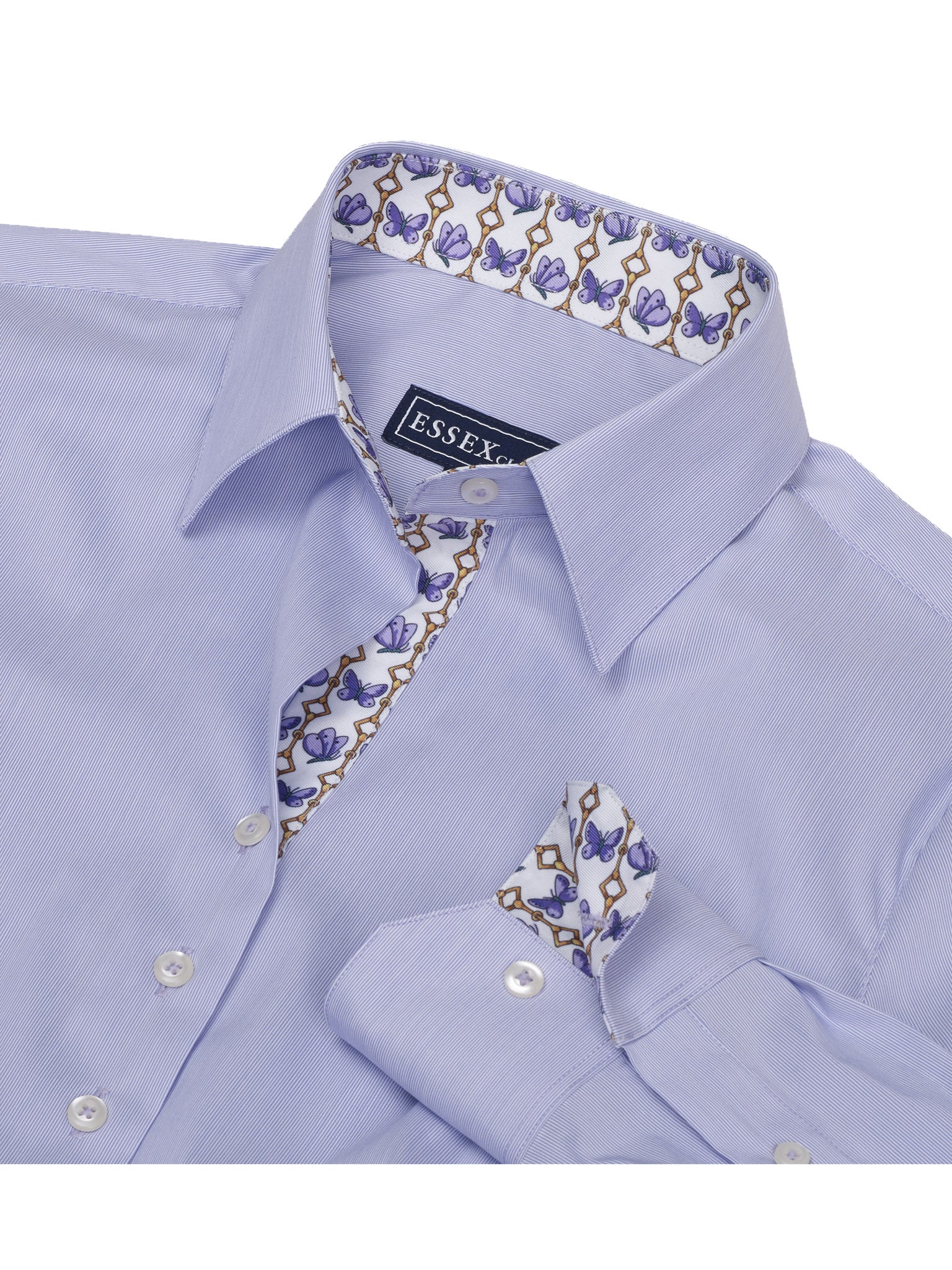 Dora Lavender Fine Line Stripe Tailored Shirt