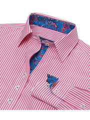 Dora Raspberry Stripe Tailored Shirt