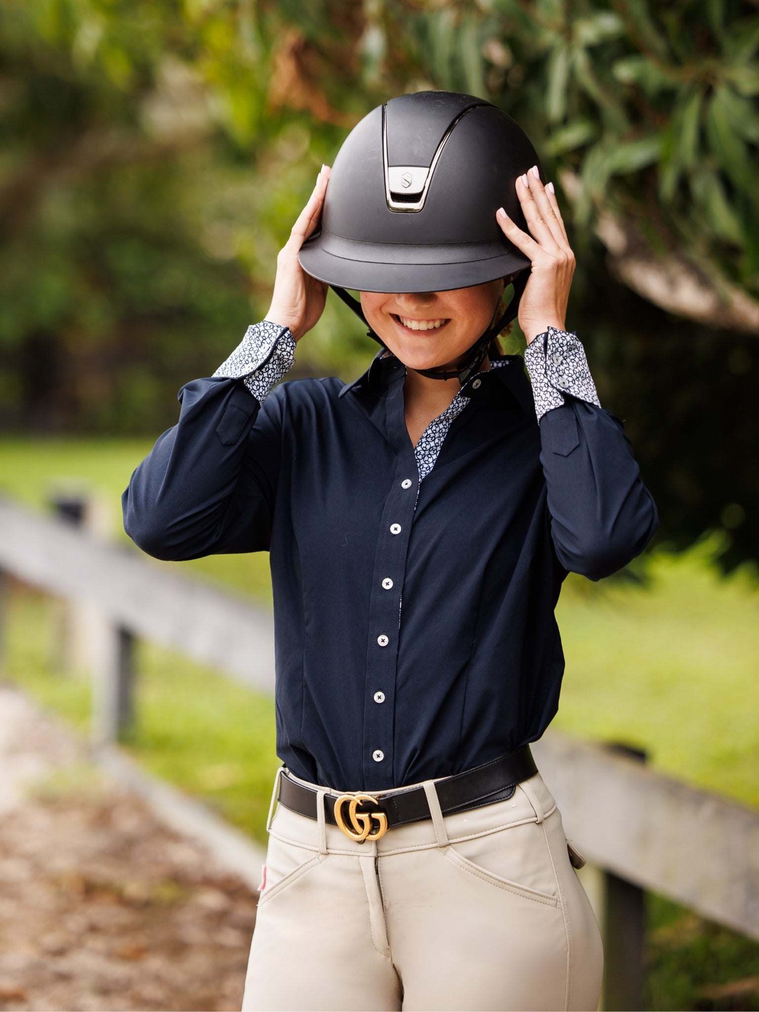 Dora II Schooling Shirt - Black with Bit by Bit Trim
