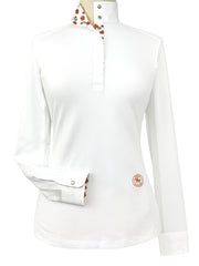 Pumpkins Ladies Talent Yarn Straight Collar Long Sleeve Show Shirt
