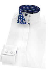 Happy Penguins Ladies Talent Yarn Straight Collar Long Sleeve Show Shirt
