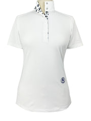 Golf Carts Ladies Talent Yarn Straight Collar Short Sleeve Show Shirt