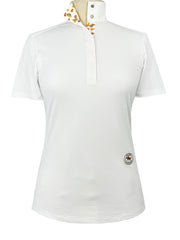 Croissants Ladies Talent Yarn Straight Collar Short Sleeve Show Shirt