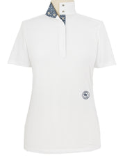 Hampton Lattice Ladies Talent Yarn Straight Collar Short Sleeve Show Shirt
