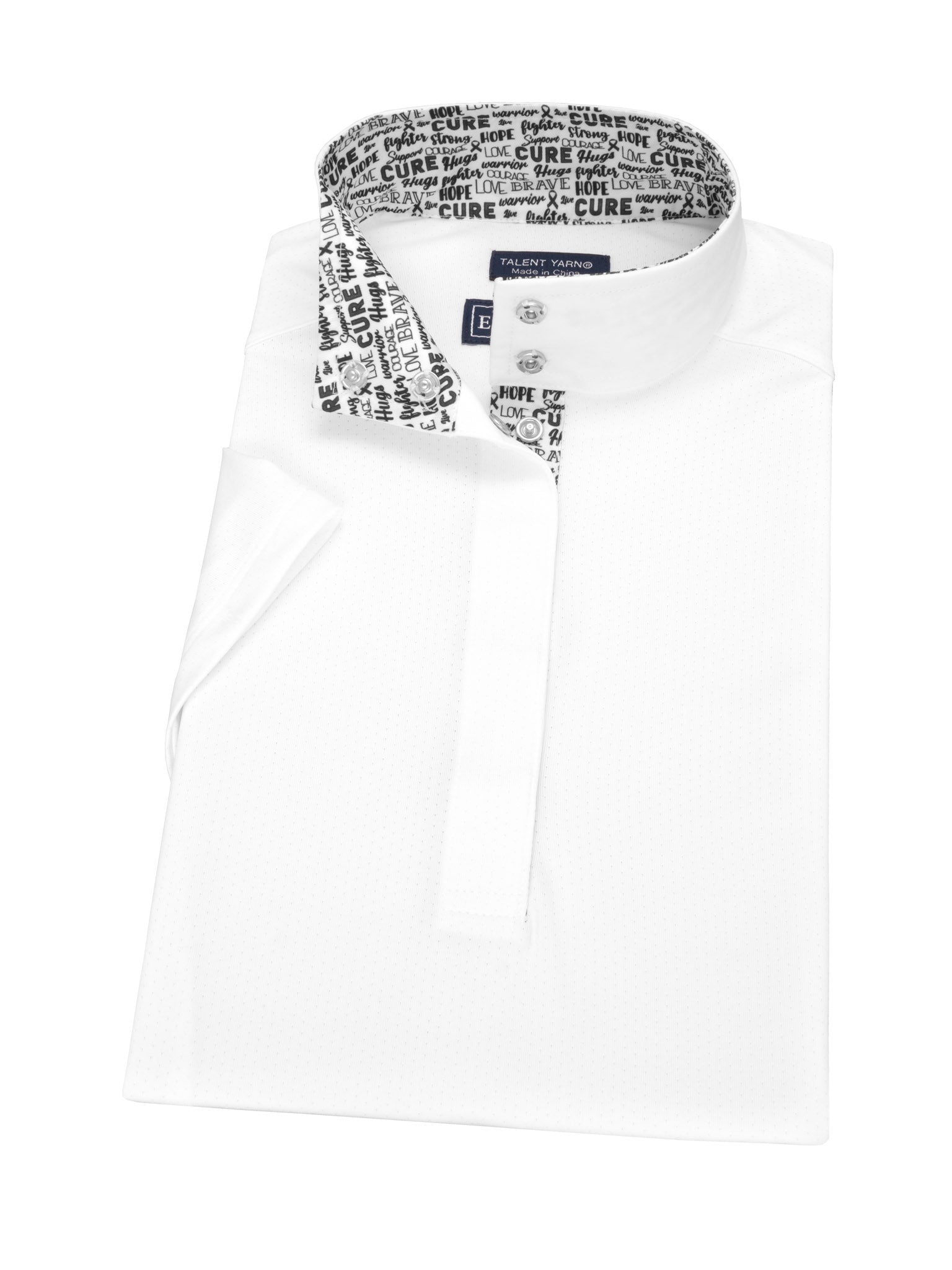 Stay Strong Ladies Talent Yarn Straight Collar Short Sleeve Show Shirt