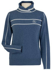 Hampton Sweater - Dusty Blue & Light Grey