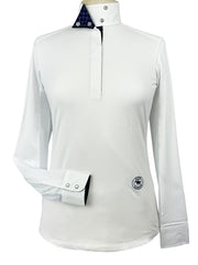 Beautiful Bits Ladies Talent Yarn Wrap Collar Long Sleeve Show Shirt