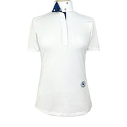 Braided Reins & Bits Girls Talent Yarn Wrap Collar Short Sleeve Show Shirt