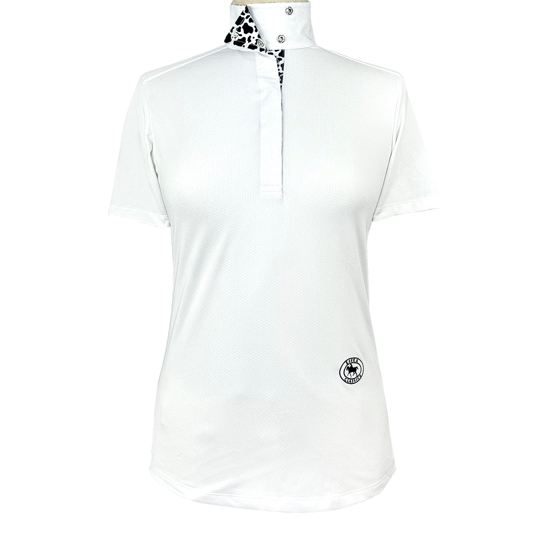 Cows Ladies Talent Yarn Wrap Collar Short Sleeve Show Shirt