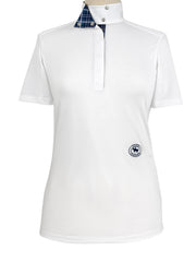 Turnout Tartan Ladies Talent Yarn Wrap Collar Short Sleeve Show Shirt