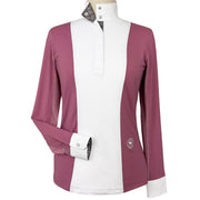Girls "Luna II" Dark Pink Gallop Garden Long Sleeve Performance Show Shirt