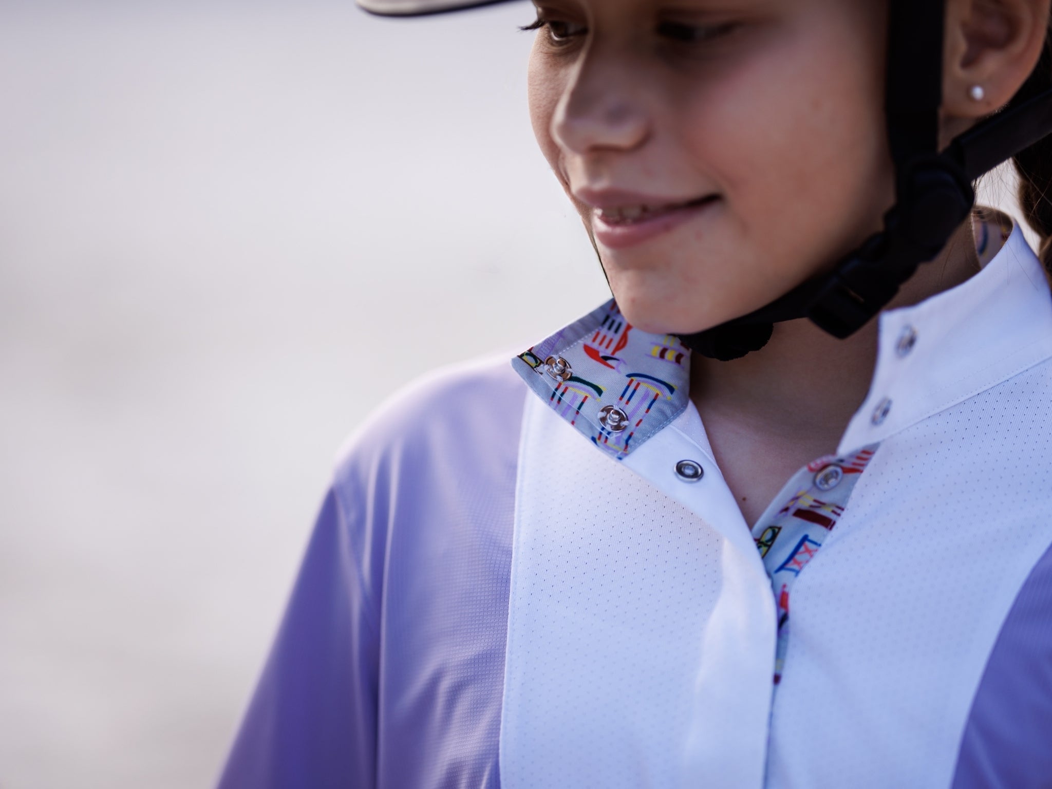 Girls "Luna II" Lavender with Jumper Classic Short Sleeve Performance Show Shirt