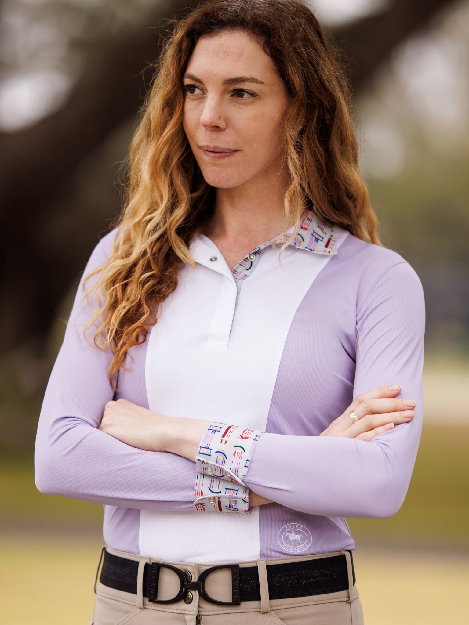 Ladies "Luna II" Lavender with Jumper Classic Long Sleeve Performance Show Shirt