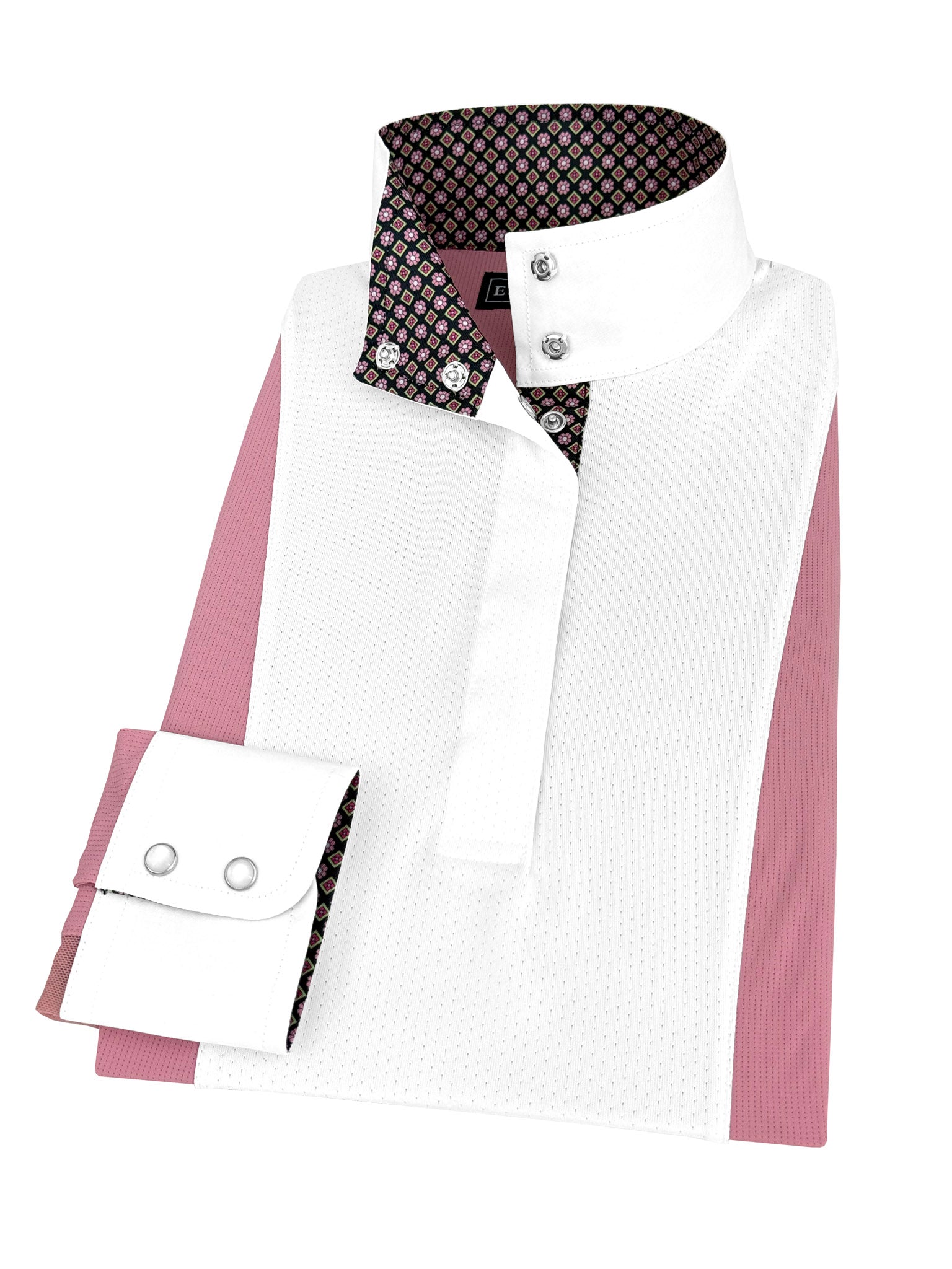 Ladies "Luna II" Pink Long Sleeve Performance Show Shirt