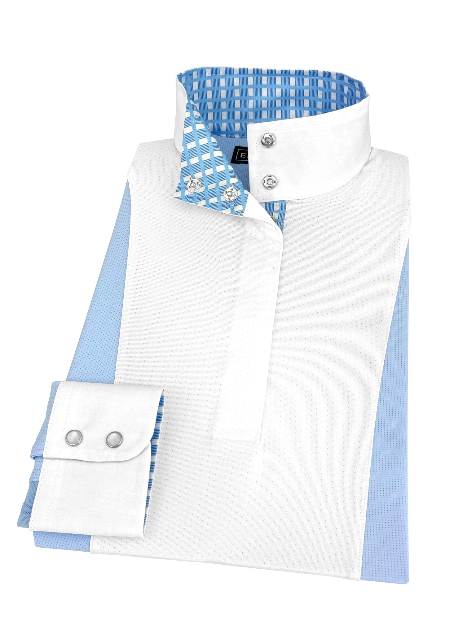 Girls "Luna II" Light Blue Long Sleeve Performance Show Shirt