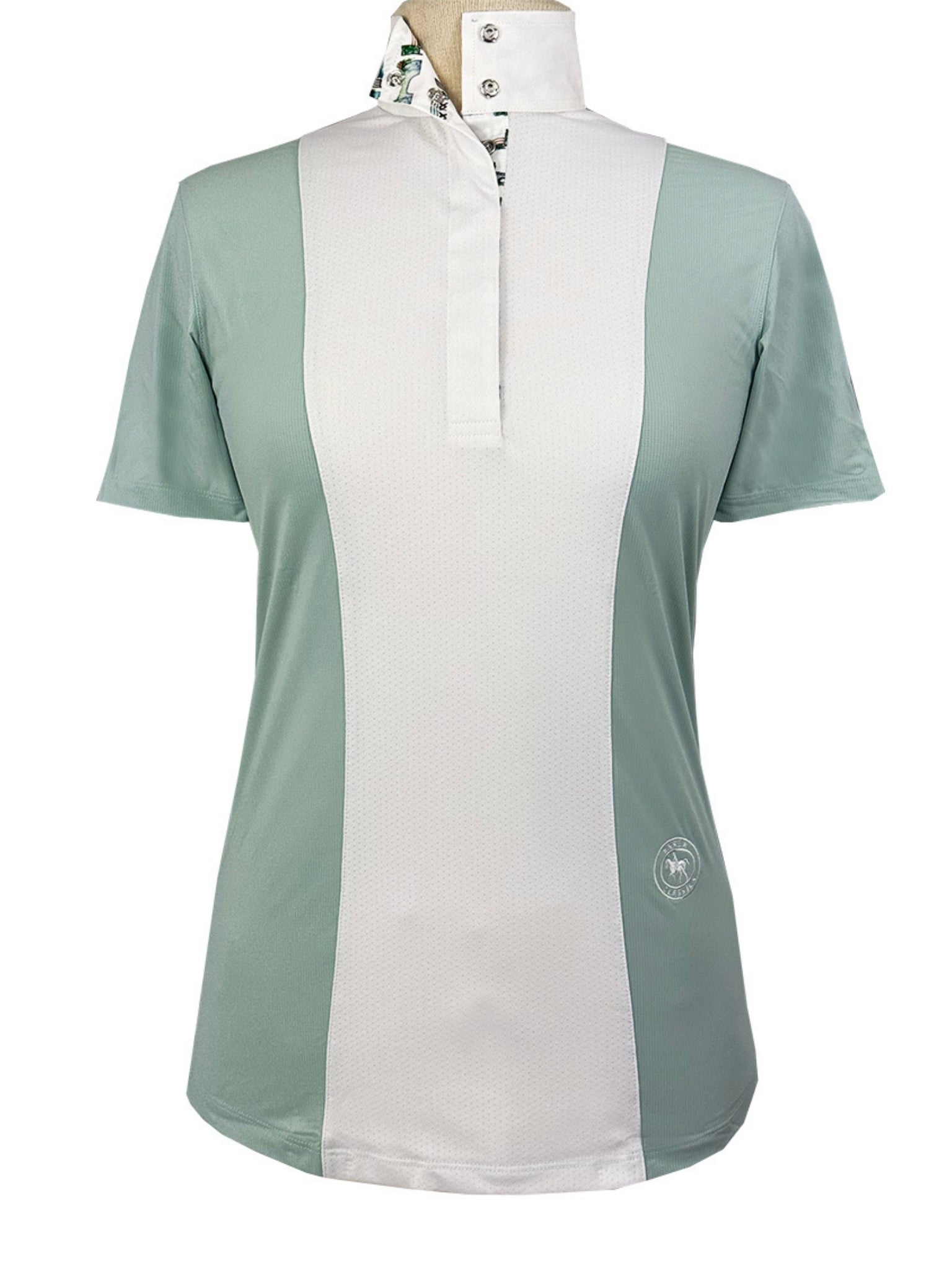 Ladies "Luna II" Seafoam with Hunter Derby Short Sleeve Performance Show Shirt