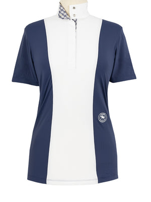 Ladies "Luna II" Marine Blue with Lone Star Short Sleeve Performance Show Shirt