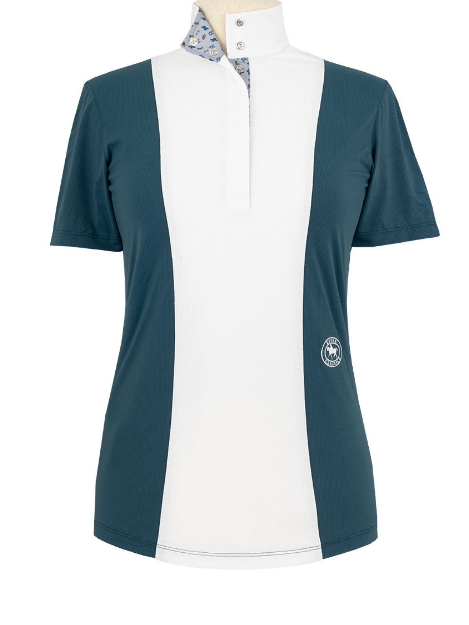 Ladies "Luna II" Teal with Boot Scootin' Short Sleeve Performance Show Shirt
