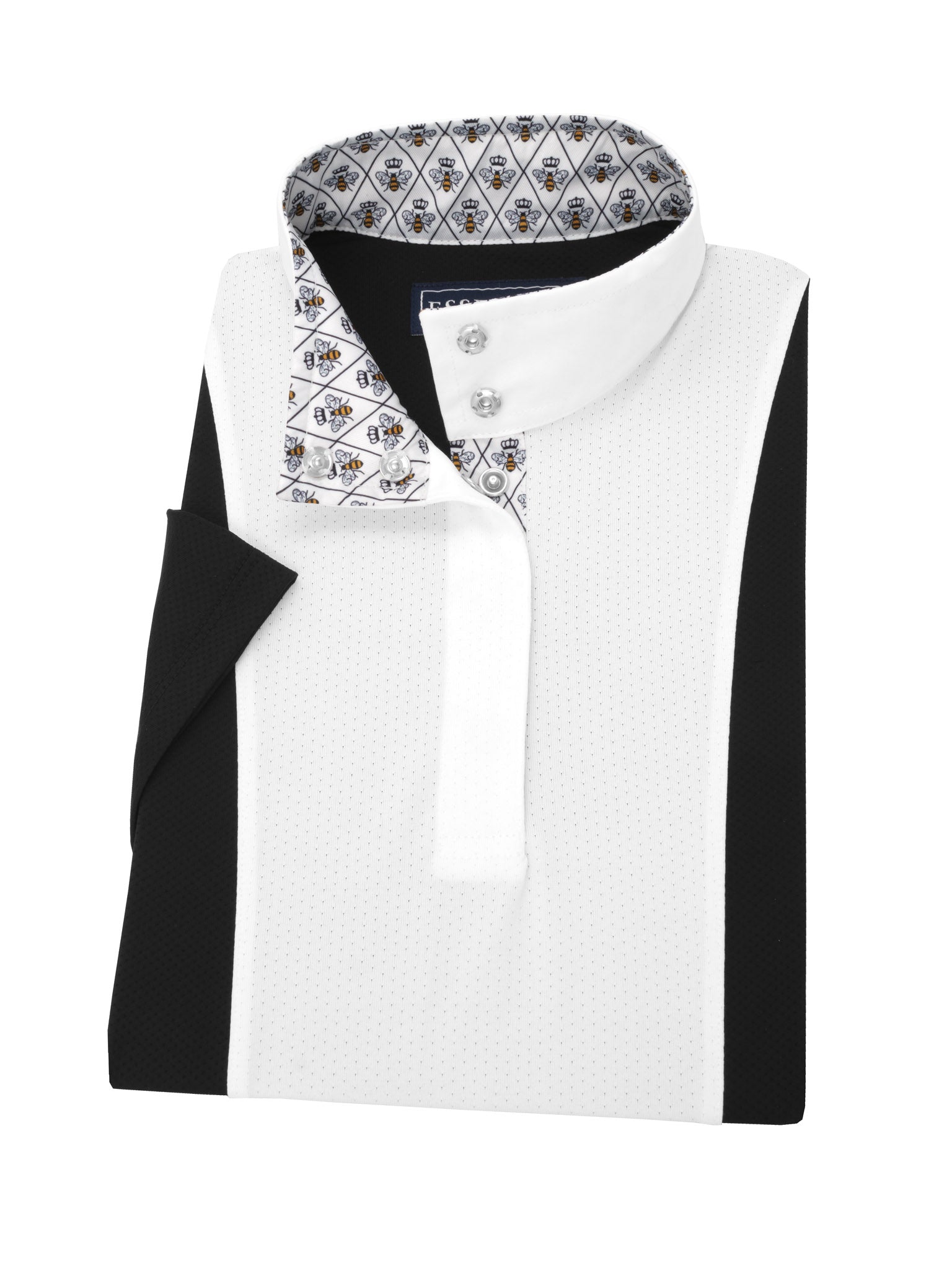 Queen Bee Girls "Luna" Black Performance Short Sleeve Show Shirt