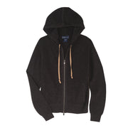 Black Zip Hooded “Lexi” Cardigan