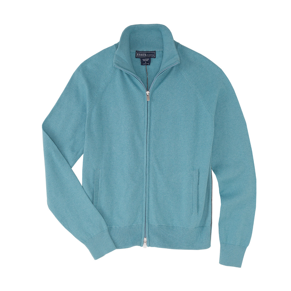 Aqua Mock Neck Allie Cardigan