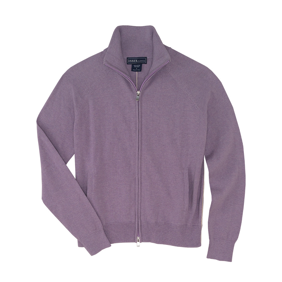 Lavender Mock Neck Allie Cardigan