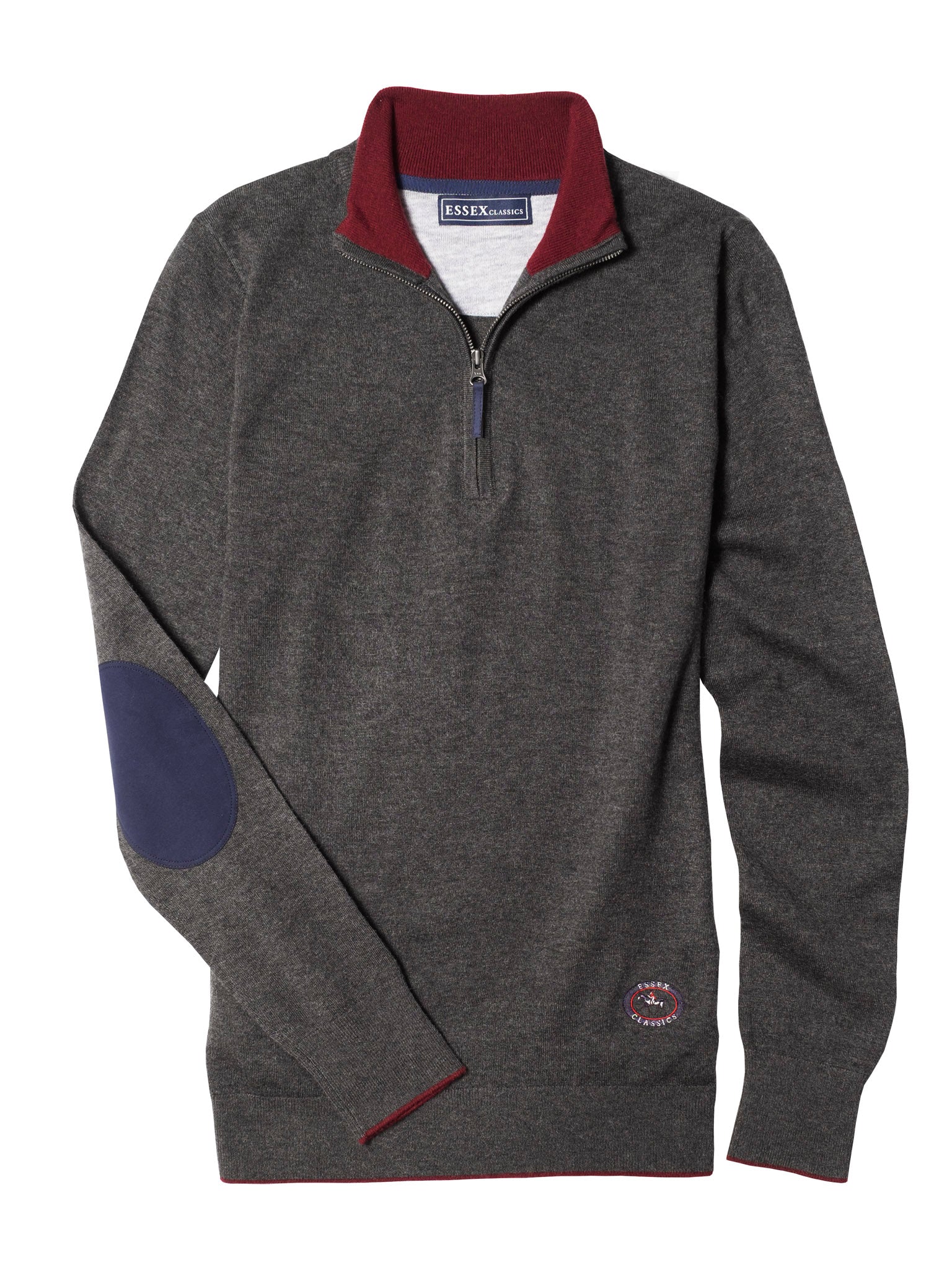Dark Grey Trey Quarter-Zip Sweater