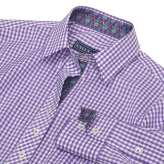 Dora Plum Gingham Tailored Shirt
