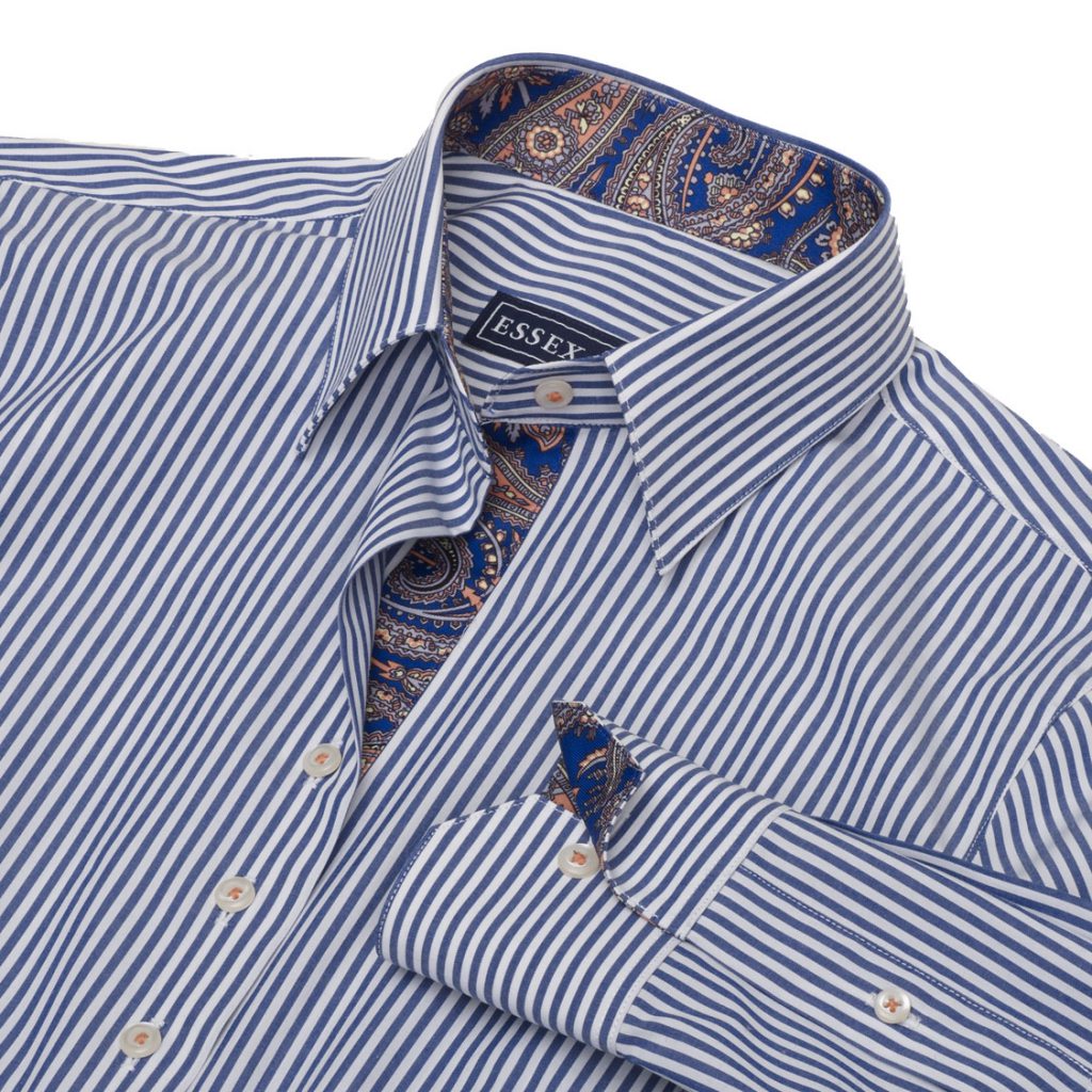 Dora Navy Bengal Stripe Tailored Shirt – Essex Classics