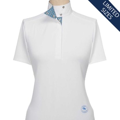 Fiore Ladies Talent Yarn Wrap Collar Short Sleeve Show Shirt