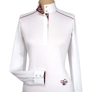 Danny & Ron's Rescue Ladies Talent Yarn Straight Collar Show Shirt With Shoulder Piping