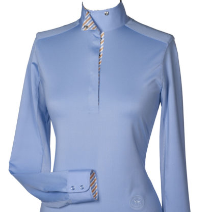 "Azure" Ladies Talent Yarn Straight Collar Show Shirt