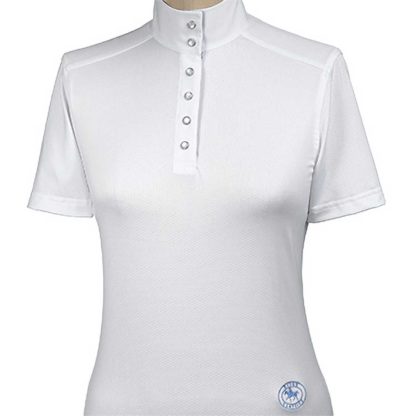Bordeaux Ladies Talent Yarn Straight Collar Short Sleeve Show Shirt